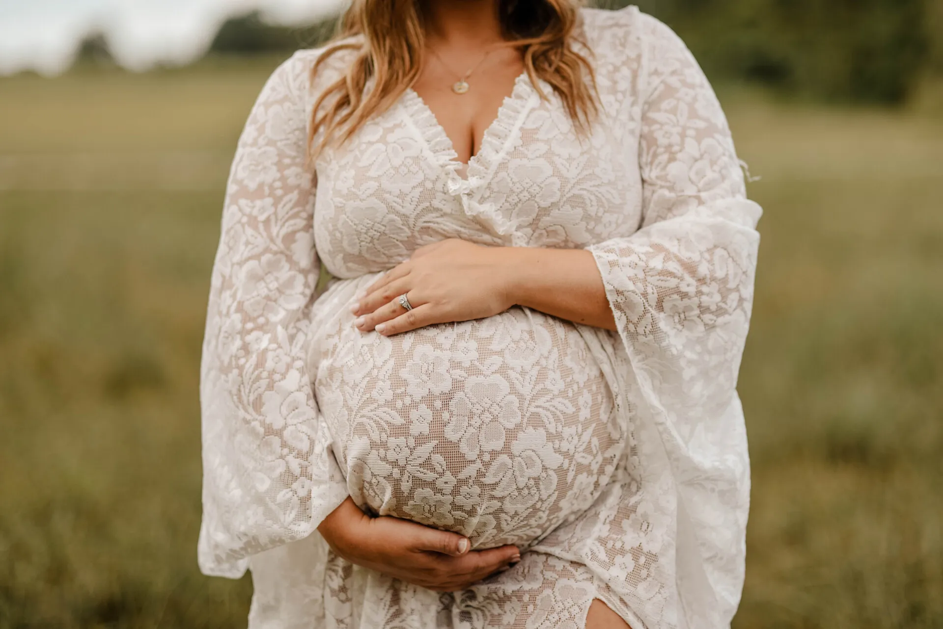 Belly of a pregnant woman
